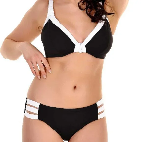 SEAFOLLY Halter F Cup Top / Bikini Bottom Swim Set - Picture 4 of 7